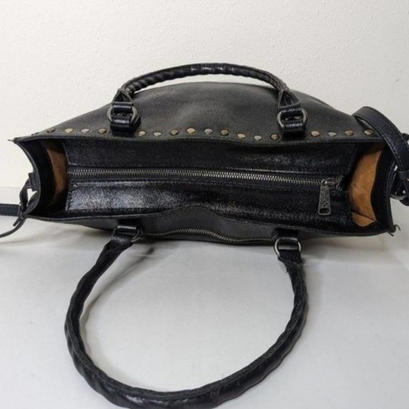 Patricia Nash Black Studded Leather Zancona Tote Crossbody Strap - Picture 11 of 12